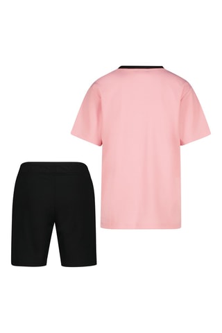 T-shirt en Short - Roze - Zwart en roze