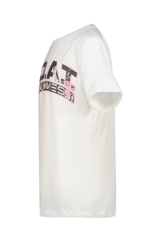 T-shirt - Wit - Wit en roze