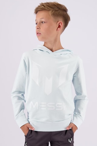 Sweater met Capuchon - Lichtblauw - Wit en blauw