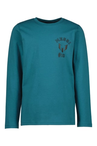 T-shirt Jiquel - Turquoise - Zwart en blauw
