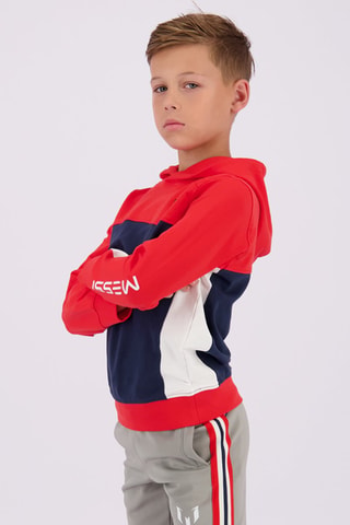 Sweater met Capuchon Malpu - Rood - Wit, rood en blauw