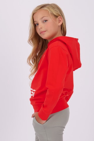 Sweater met Capuchon - Rood - Wit en rood