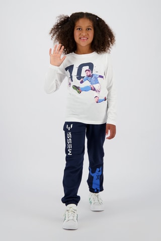 T-shirt Messi - Wit - Wit en blauw