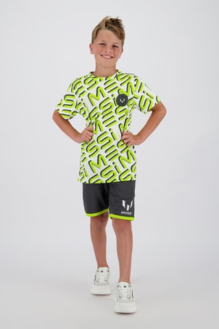T-shirt Messi - Wit - Wit en geel