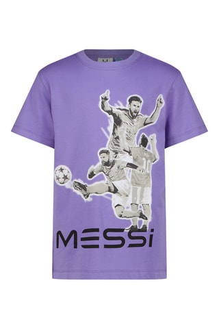 T-shirt Messi - Paars - Wit en paars