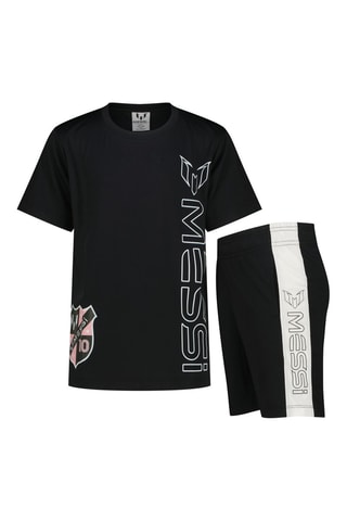 T-shirt en Short - Zwart - Wit, zwart en roze