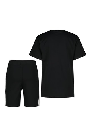 T-shirt en Short - Zwart - Wit, zwart en roze