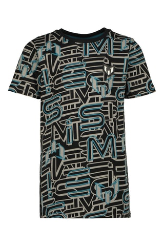 T-shirt Huenu - Zwart - Zwart, beige en blauw