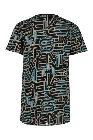 T-shirt Huenu - Zwart - Zwart, beige en blauw