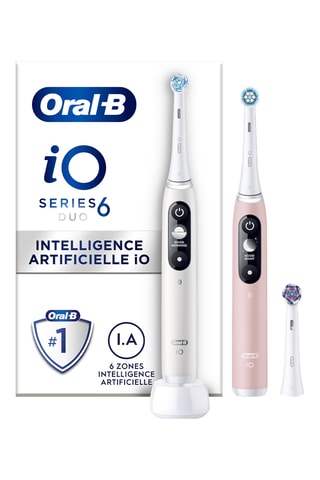 Estuche dúo - Cepillos de dientes eléctricos - iO6 Series -  Blanco y rosa