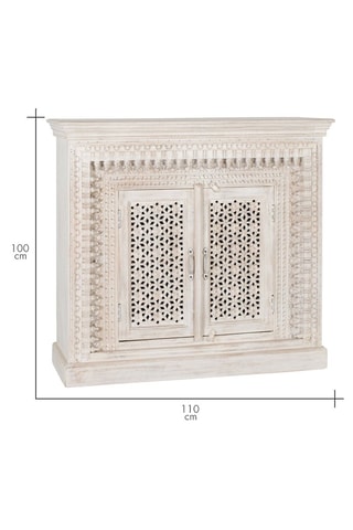 Buffet 2 portes en manguier - 110 x 100 x 40 cm
