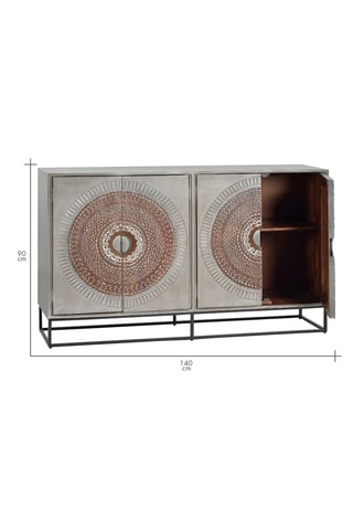 Buffet 2 portes en manguier - 150 x 91 x 40 cm