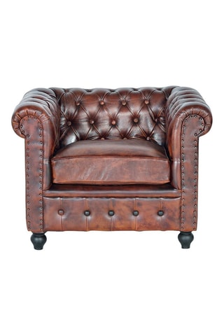 Fauteuil Chester - Marron vieilli - En cuir