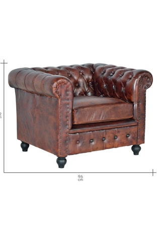 Fauteuil Chester - Marron vieilli - En cuir