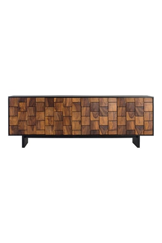 Buffet 4 portes en manguier et bois de sheesham - 212 x 75 x 40 cm