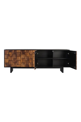 Buffet 4 portes en manguier et bois de sheesham - 212 x 75 x 40 cm