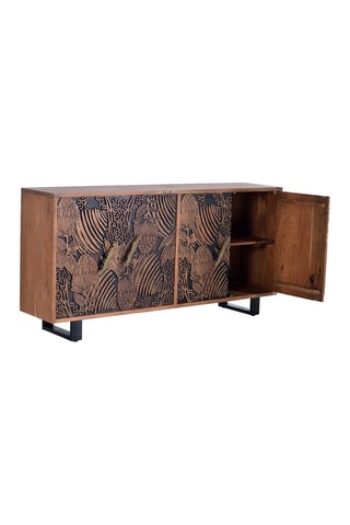 Buffet 4 portes en acacia - 94 x 190 x 42 cm