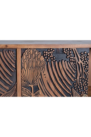Buffet 4 portes en acacia - 94 x 190 x 42 cm