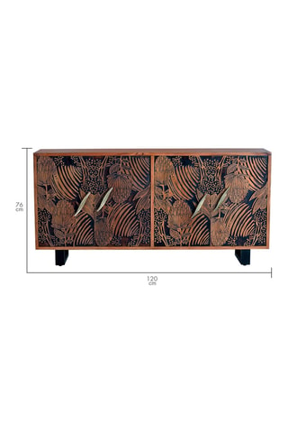 Buffet 4 portes en acacia - 94 x 190 x 42 cm