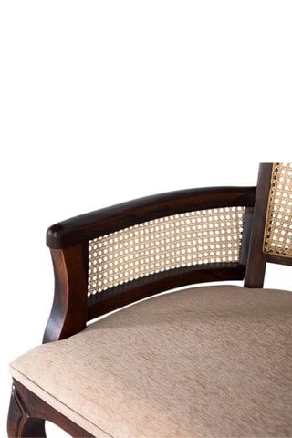 Fauteuil - Naturel et beige - En tissu