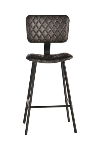 2 chaises de bar en cuir