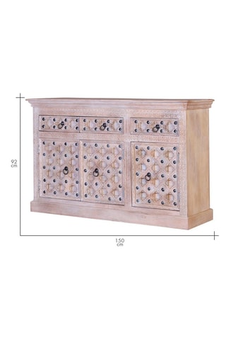 Buffet 3 portes en manguier - 150 x 92 x 40 cm