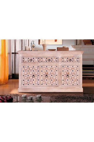 Buffet 3 portes en manguier - 150 x 92 x 40 cm