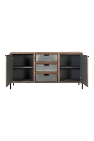 Buffet 2 portes en acacia - 81 x 160 x 40 cm