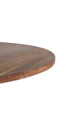 Table à manger ronde en acacia - 120 x 76 x 120cm