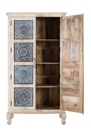 Armoire 2 portes en manguier - 97 x 180 x 46 cm