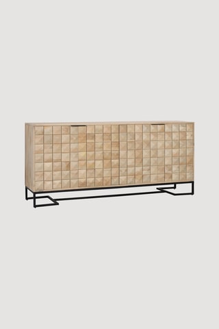 Buffet 4 portes en manguier - 80 x 180 x 40 cm