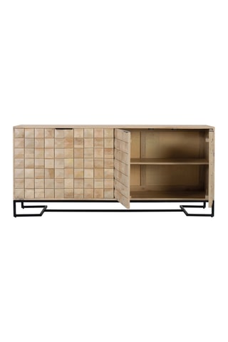 Buffet 4 portes en manguier - 80 x 180 x 40 cm