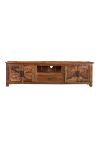 Meuble TV 4 portes en bois - 220 x 60 x 40 cm