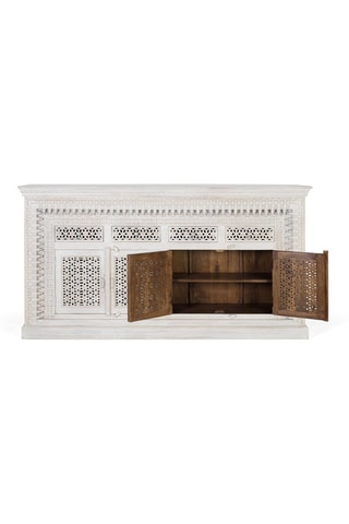 Buffet 4 portes en manguier - 190 x 100 x 40 cm