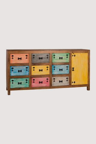 Buffet 1 porte en bois massif - 180 x 90 x 40 cm