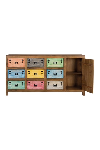 Buffet 1 porte en bois massif - 180 x 90 x 40 cm