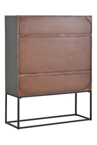 Meuble de rangement 2 portes en manguier - 107 x 40 x 142 cm