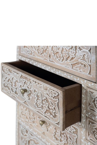 Commode 10 tiroirs en manguier - 70 x 90 x 30 cm