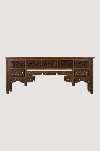 Console 5 tirois en teck - 220 x 91 x 40 cm