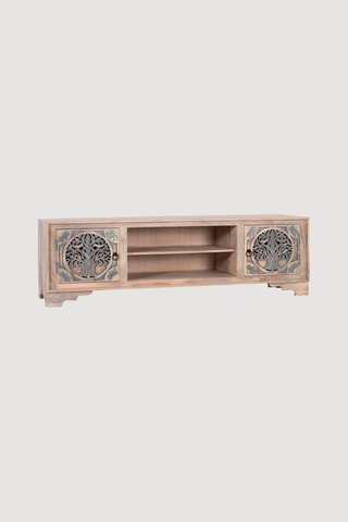 Meuble TV 2 portes en manguier - 180 x 56 x 40 cm
