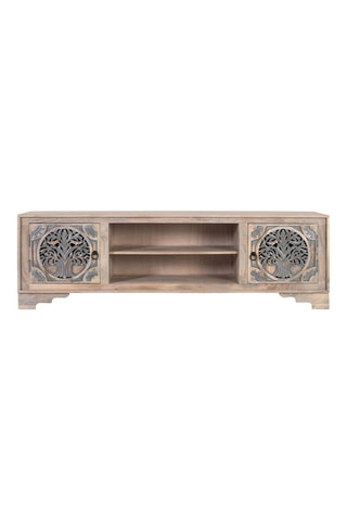 Meuble TV 2 portes en manguier - 180 x 56 x 40 cm