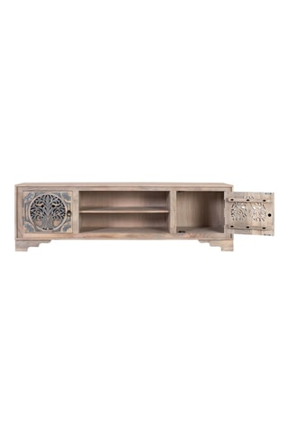 Meuble TV 2 portes en manguier - 180 x 56 x 40 cm