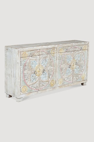 Buffet 4 portes en manguier - 180 x 40 x 96 cm