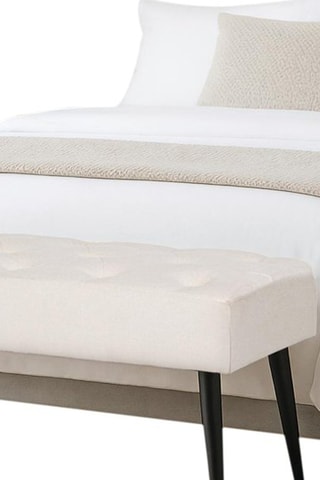 Banquette - Beige et noir - En tissu