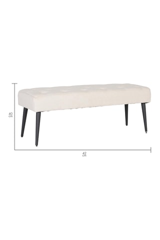 Banquette - Beige et noir - En tissu