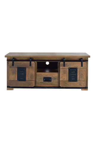 Meuble TV 2 portes en manguier - 130 x 55 x 50 cm