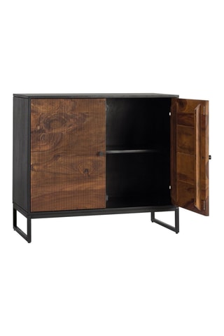 Console 2 portes en bois de rose et manguier - 80 x 90 x 40 cm