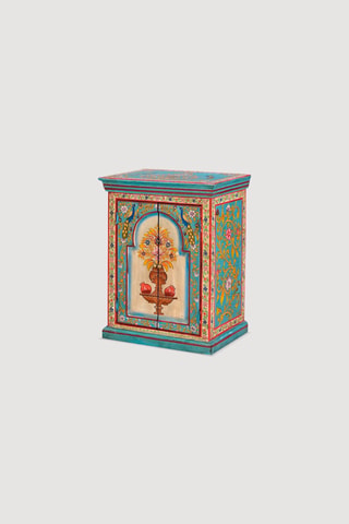 Table d'appoint 2 portes en manguier - 52 x 68 x 34 cm