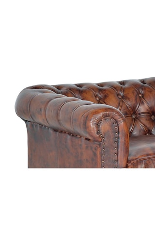 Fauteuil Chester - Marron - En cuir