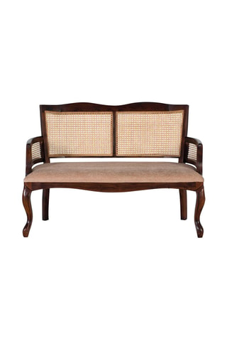 Banquette - Naturel et beige - 2 places - En tissu